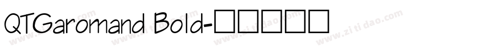 QTGaromand Bold字体转换